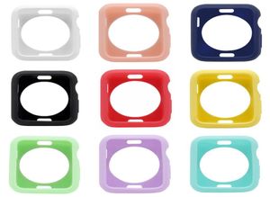Candy Color Smart Watch Protection Silicone Case för Apple Watch 1 2 3 4 5 Generation Watch TPU Case 38 42 40 44mm6294773