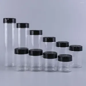 Depolama Şişeleri 1 PCS Kelebek Kapakları ile Etiketler Baharat Şişesi Mutfak Gadget Clear Barbekü Çeşni Kutusu 130ml-600ml Plastik Spice Kavan