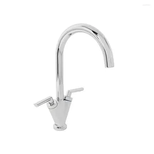 Bathroom Sink Faucets Kitchen Tap Mixer Basin Dual Lever 360 Degrees Swivel Pull Out Spout Faucet Sprayer For El Restaurant