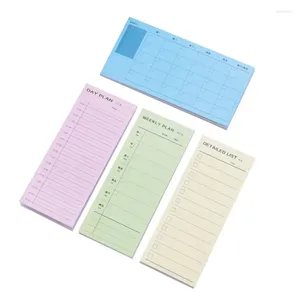 Geschenkverpackung 1Pack/Lot 30pcs Tag Plan Woche Detaillierte Liste Notizbuch Notizbuch Copybook Daily Memos Planer Office School Supply
