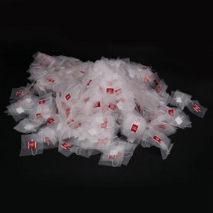 Parts 1000Pcs5.5 X 7Cm Pyramid Tea Bag Filter Nylon Tea Bag Single String Label Transparent Empty Tea Bag