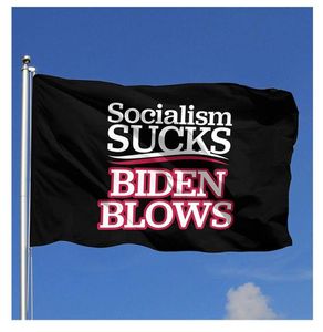 Социализм отстой Biden Blows 3x5 Ft Flag открытый флаг -баннер премиум -флаг с медными Grommets3807016