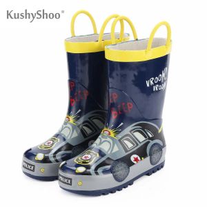 Botas Kushyshoo Kids Boots Rain Boys Sapatos para crianças Sapatos de chuva Loverly Water Shoes aquáticos Botas de borracha infantil lá fora