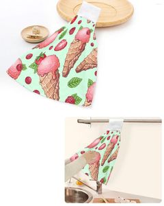 Handtuch Sommer Eis Obst Erdbeer Handtücher Home Küche Badezimmer Hanges Geschirrschleifen weich absorbierende benutzerdefinierte Wischtuch