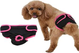 Hundkläder husdjur blöja tvättbara fysiologiska shorts för kvinnliga hundar hållbar mjuk doggie underkläder sanitära trosor tillbehör9957746