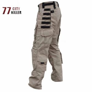 Calça calças multifuncionais de calças táticas militares Intruder Intruder Men's Hunting Sports Pants Multipocketock Wearsistant Calças de carga