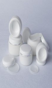 White PP Cosmetic Jar Hand Face Cream Plastic Jar 15g 30g 50g Cosmetic Sample Plastic Container with Inner Liner Cover9411239