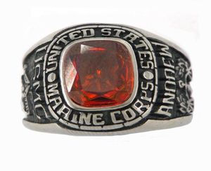 Fanssteel Edelstahl Vintage Herren oder Wemens Schmuck United State Marine Cooperation Militärring USMC Ring 07W90R5812601