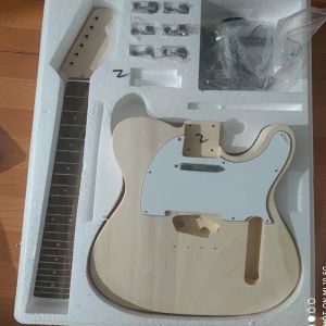 Gitarrplats TL Style Electric Guitar Kit Rosewood Fingerboard 22 stavelser Basswood Body Maple Neck Diy Gratis transport