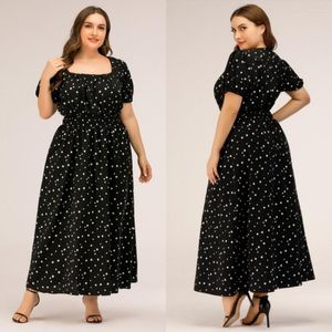 Casual Dresses Women's Summer Dress Fat Lady Dot Printed Plus Size Skirt