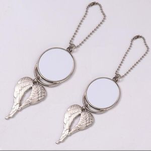 Pendant Sublimation Air Fresheners White Blank DIY Customized Gifts Three Styles Car Pendants Metal Angel Wings Ornaments A026413886