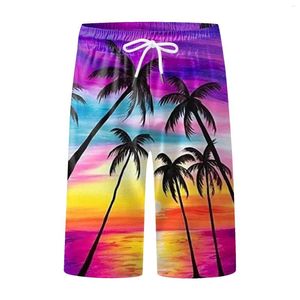 Men's Shorts Silk World Mens Swim Trunk Summer Scenery Quirky Digital Print Drawstring With Elastic Waist Casual Bathing Suits For Men