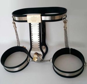 Female Belt Pants Thigh Ring Cuffs BDSM Bondage Stainless Steel Metal Restraint Device Erotic Sexy Toys For Women Adults7352295