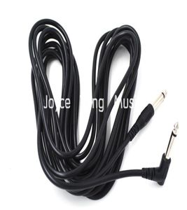 Niko Black 5m 14 tum rakt till höger vinkelpluggar Akustisk elektrisk gitarrkabel Förstärkare Kabel Audio Connection Cable9792056