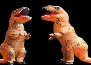 Cadılar Bayramı ve Noel Yetişkin Dinozor T Rex Kostüm Jurassic World Park Blowup Dinozor Şişme Kostüm Partisi Maskot Kostüm T9512057