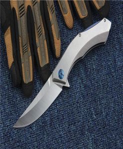 Ryssland Bear Blue Moon D2 Tactical Folding Knife Steel Blade Outdoor Camping Hunting Survival Fick Knife UtilityL EDC Tools Gift 9616961