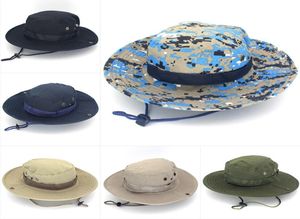 Eimer Hat Cap Cap Fishing Jagd Safari Sommer Männer Sonnenhut Fischer Hut Männer und Frauen Outdoor -Kappen Stroh Bucket8523229