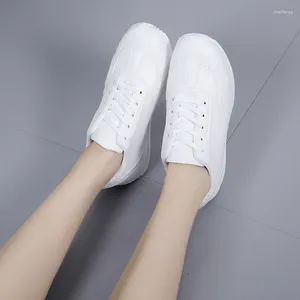 Sapatos casuais tênis de couro branco meninos esportes homens vulcanizados