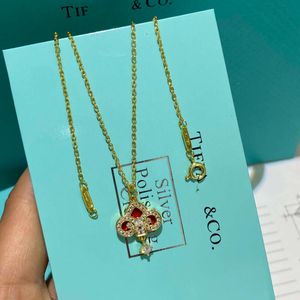 Tiffanyjewelry lyx tiffanybead hänge halsband kvinnor designer smycken mode gata klassiska damer halsbandsemester gåvor