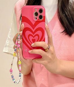 Дизайнеры телефона Case Red Red Gradient Case Case 7plus Case XS Max Bracelet 12 Soft Cases 11pro5377889