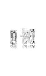 Kvinnor Mens Luxury Designer Earrings Original Box för 925 Sterling Silver CZ Diamond Luminous Ice Stud Earrings Sets9783401