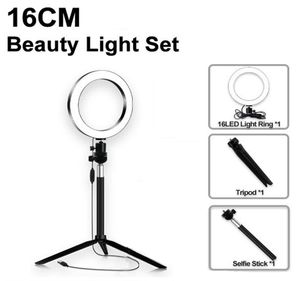 Dimmabable Led Ring Light lambası Tripod Stand Kamera PO STUDIO SELEFE Telefon Video Beyaz Sıcak Güzellik Işık 7117765