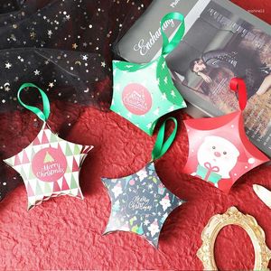 Gift Wrap Korean Creative Christmas Candy Packing Box Star Shaped Chocolate Biscuit Festival Decorations