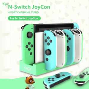 Pontos de 4 em 1 em 1 estação de doca de carregamento Mandilhas esquerda para NS Joycon Switch/OLED Storage Storage Gamepad Acessórios