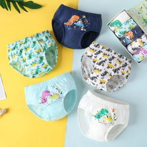 Shorts Cotton Baby Boys Boxer Underpants Mutandine per bambini Accogliente cartone animato biancheria intima medio per bambini piccoli pantaloncini per adolescenti per adolescenti