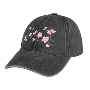 BERETS CHECHRY BLOSSOM Flower Plant - Sfondo trasparente Cappello Cowboy Birthday Visor Cap Man Designer Women's