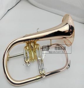 Flugelhorn B Flat Professional Professional Fosfor Copper Trumpet Musical Instruments Brass Tompete Horn 1745707
