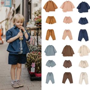 Trousers EnkeliBB Kids Autumn Long Sleeve Blouse and Pants Sets Fashion Children Cotton made Sets Boys and Girls Genderless Kids Clothes