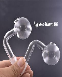 Big Size Glass Oil Burner Pipe 40mm OD 14mm 18mm Male Female Bubbler Oil Bowl for Bubbler Water Bong5849095