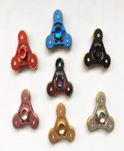 Versão limitada Rainbow Spinners EDC Metal Hand Spinner Toy 3 Gear Stress Stress Stress Three Wheels Finger Toy4187524