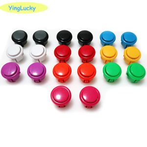 Games yinglucky 100pcs/lot arcade button 24mm 30mm push button card copy sanwa button for arcade cabinet Pandora box
