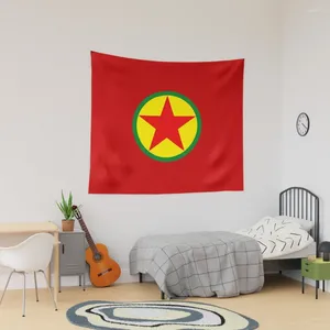 Tapisseries PKK Flag - Rojava Tapestry Söt rum saker sovrum dekor estetiska dekorationer för