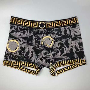 Pugili da uomo designer di marca bianche da uomo Underpants cotone shorts da maschio traspirante