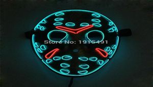 Friday the 13th The Final Chapter Led Light Up Figure Mask Music Active EL Fluorescent Horror Mask Hockey Party Lights T2009071717769