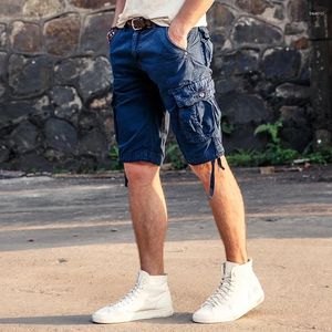 Men's Shorts Cargo Men 2024 Verão Casual Exército Combate calças curtas Estilo militar Algodão Multi bolsos táticos Bermudas macho