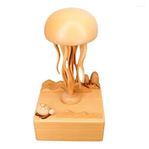 Decorative Figurines Unique Jellyfish Music Box Captivating Underwater Scene Model Figure Dropship