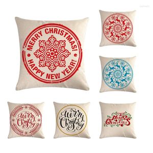 Pillow Christmas Elk Cover Caso Red Love Man Cave Decoração em casa verde com Round H746