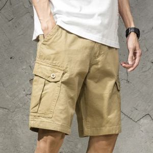Spodnie nowe męskie szorty ładunkowe armia kamuflaż taktyczne joggery szorty mężczyźni bawełniane luźne prace swobodne spodnie plus rozmiar 4xl