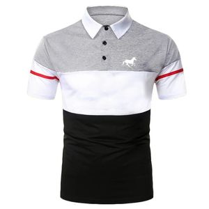 Männer Sommer Kurzarm schlanker Fit Zauberfarbe Polo -Hemd Männern Drucken Golf Polo -Hemd.240412