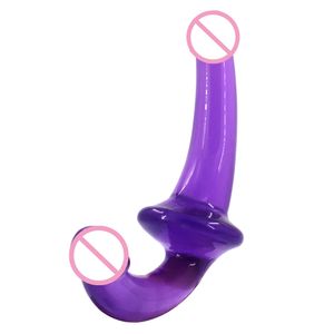 Podwójny Dick Miękki realistyczne dildo elastyczne penis seksowne seksowne zabawki dla dorosłych 18 xxx kobieta pochwa anal dwa lesbijskie gry gier