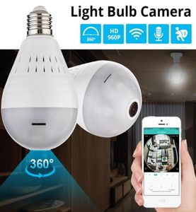 Żarówka światła bezprzewodowa 960p kamera IP Wi -Fi 360 stopni Security CCTV CCTV Kamery panoramiczne Fisheye Nocne Lampa Mini Camara7063822948641