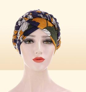 2020 Nowy druk muzułmański hidżab dla kobiet Bohemia Cap Arab Arab Wrap Head Wewnętrzne hidżabs Bonnet Femme Musulman Turbante Mjer x08039606421
