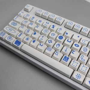 Accessories Blue Sign Theme Keycaps XDA Keycap For61/87/104/108 Mechanical Keyboard Keycaps Wholesale