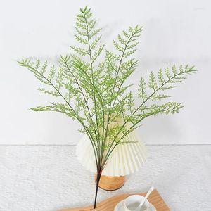 Decorative Flowers Artificial Green Plants Bouquet Of Wen Bamboo Persian Grass Leaf Row Home Wedding Corsage Garland With