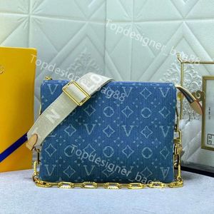 Designer -Tasche Handtasche Einkaufstasche Umhängetasche Mode Gold Kette Tasche Handtasche Coussin Sommer Frauen Tasche Unterarm Crossbody Taschen Ein Griff Paket Denim Style Style