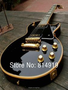 Custom Limited 1958 Reissue P90 Pickup Black Electric Guitar Cream 5 Ply Binding Mahogany Body Block MOP Fingerboard Inlay Gold Ha8695820